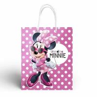 Minnie Mouse. Пакет подарочный большой (Best friends forever 3D, белый горох на розовом), 330*455*100 мм