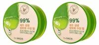 The Saem, Универсальный гель для тела с алоэ Jeju Fresh Aloe Soothing Gel 99%, 300 мл, 2 шт