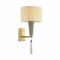 Odeon Light 5403/1W CLASSIC ODL_EX23 33 бронзовый/светло-коричневый/кремовый металл/керамика/ткань Бра E14 1*40W LATTE 5403/1W