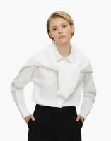 Белая рубашка oversize из хлопка женская, размер S-M/164