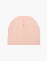 Светло-розовая шапка-бини для девочки, 4-6 лет