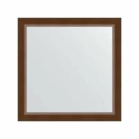 Зеркало настенное EVOFORM в багетной раме орех, 76х76 см, для гостиной, прихожей, кабинета, спальни и ванной комнаты, BY 1029