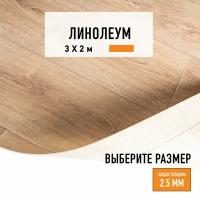 Линолеум для пола на отрез 3х2 м LEVMA HOME 02, бытовой, 21 класс, 4826212-3х2