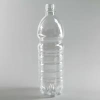 Бутылка одноразовая, 1 л, ПЭТ, без крышки, цвет прозрачный (комплект из 100 шт)