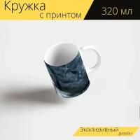 Кружка с рисунком, принтом "Бенгальский тигр, белый тигр, индийский тигр" 320 мл