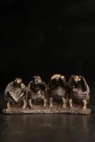 Статуэтка "Четыре черепахи" символ семейного благополучия, фигурка из гипса бронза