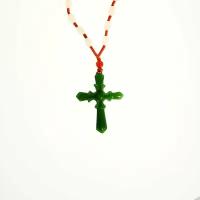Крест из зеленого нефрита