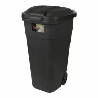 Контейнер для мусора PLAST TEAM 110 литров, с крышкой, на колесах, пластиковый, РТ9957