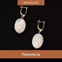 Серьги BL Jewelry Couler, перламутр, золотой