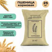 Пшеница кормовая 25 кг. Незаменимый продукт для сельскохозяйственных животных, подходит для кормления птицы, кроликов и КРС