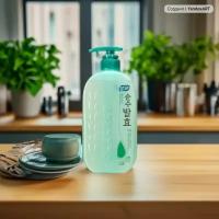 Lion Средство для мытья посуды, овощей и фруктов "Chamgreen Pure Fermentation" Горные травы, 725мл