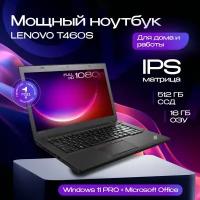 Lenovo T460S Ноутбук 14.1", Intel Core i5-6200U (2.3 ГГц), RAM 16 ГБ, SSD 512 ГБ, Intel HD Graphics 520, Windows 11 PRO
