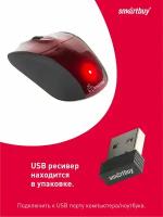 Мышь беспроводная Smartbuy 325AG (SBM-325AG-R), красный; черный