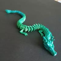 Подвижный Китайский дракон 35 см / Антистресс / Сувенир / Тактильная игрушка / печать 3D