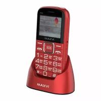 Телефон мобильный (MAXVI B5ds red)