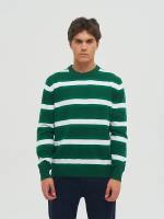 Хлопковый свитер в полоску United Colors of Benetton для мужчин 23A-1098K100L-2E5-XL