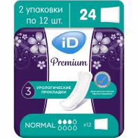 Урологические прокладки iD Premium Normal 12 шт, 2 упаковки