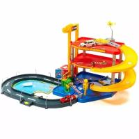 Гараж-парковка Parking playset с 2-мя машинками 1:43 Bburago детская игрушечная серия Street Fire 18-30025