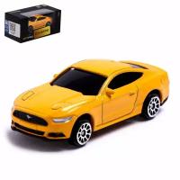 Машина металлическая FORD MUSTANG, 1:64, цвет жёлтый