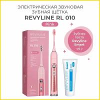 Электрическая зубная щетка Revyline RL 010 розовая + Зубная паста Revyline Smart, 75 г