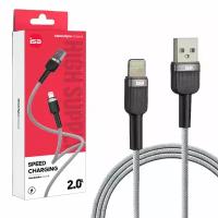 Кабель в оплетке для быстрой зарядки USB Lightning 1m 5V speed charging