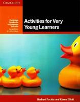 Activities for Very Young Learners Book + CD (Cambridge Handbooks for Language Teachers) Учебник