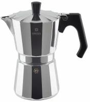 Кофеварка алюминиевая гейзерная Vinzer Moka Espresso Induction 89383, 6 чашек