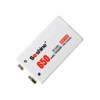 Аккумулятор Soshine 6HR61 (Крона) Li-ion 650mAh PK1, 1шт