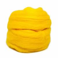 Шерсть для валяния полутонкая, 50 г, Astra&Craft (104 желтый)