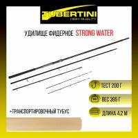 Удилище фидерное Tubertini Strong Water 4,20 м, 200 gr, 3+2 секции, карбон