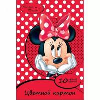 Цветной картон РОСМЭН Disney "Минни Маус" (10 листов) 25383