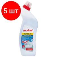 Комплект 5 шт, Средство для уборки туалета 750 г, лайма PROFESSIONAL "Морской бриз-WC Гель", утенок, 604794