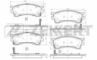 Колодки тормозные Mazda 626 IV 91-, 626 V 97-, MX-6 II 92- передние дисковые (GDB1139) Zekkert