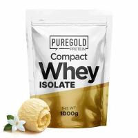 Изолят сывороточного протеина Pure Gold Compact Whey Isolate, 1000г (Ваниль) / Спортивное питание для набора мышечной массы и похудения