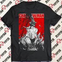 Футболка Футболка Chainsaw Man, Человек-Бензопила, размер S, черный