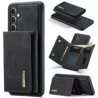 Чехол-портмоне MyPads Elegante Pochette из качественной кожи на силиконовой основе для Samsung Galaxy S23 FE, с визитницей и внешним бумажником на