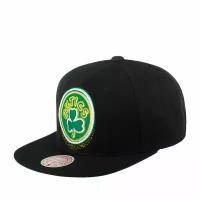 Бейсболка MITCHELL NESS арт. HHSS5820-BCEYYPPPBLCK Boston Celtics NBA (черный), размер ONE