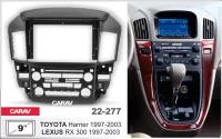 Переходная рамка Lexus RX-300 1997-2003, Toyota Harrier 1997-2003 рамка Carav 22-277 для автомагнитол 9" дюймов 230:220x130mm