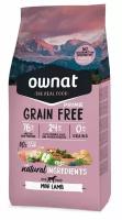 Ownat Mini Grain Free Сухой корм беззерновой для собак мелких пород, с ягненком, 1 кг