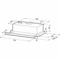 Вытяжка встраиваемая Krona Kamilla slim 600 Inox ( 2 мотора)