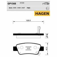 SANGSIN BRAKE GP1568 Колодки торм. дисковые HAGEN HONDA CR-V III 07- R