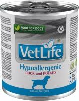 Farmina Консервы Vet Life Dog Hypoallergenic Duck and Potato для собак гипоаллергенный Утка с картофелем 300г