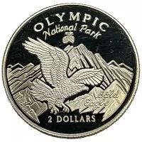 Острова Кука 2 доллара 1996 г. (Национальные Парки США - "Олимпик") (Proof)
