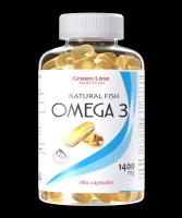 Омега 3 1400мг Green Line Nutrition, 180 капсул рыбий жир Omega 3, витамины для иммунитета, сердца и сосудов