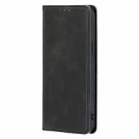 Чехол-книжка MyPads для Sony Xperia 5 / Сони Xperia 5, Телячья кожа, закрывающаяся на магнит, черный
