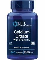 Life Extension Calcium Citrate + Vitamin D - 200 Capsules