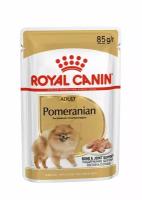 Корм влажный (паучи) Royal Canin Pomeranian Adult для взрослых собак породы Померанский шпиц, паштет, 85 г х 12 шт