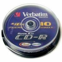 Verbatim Диск Диски CD-R 80 52x CB 10 43437