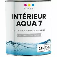 Краска для влажных помещений Vincent Interieur Aqua 7 база А, белая, полуматовая (0,8л)
