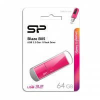 Флеш-накопитель USB 3.0 64GB Silicon Power Blaze B05 розовый